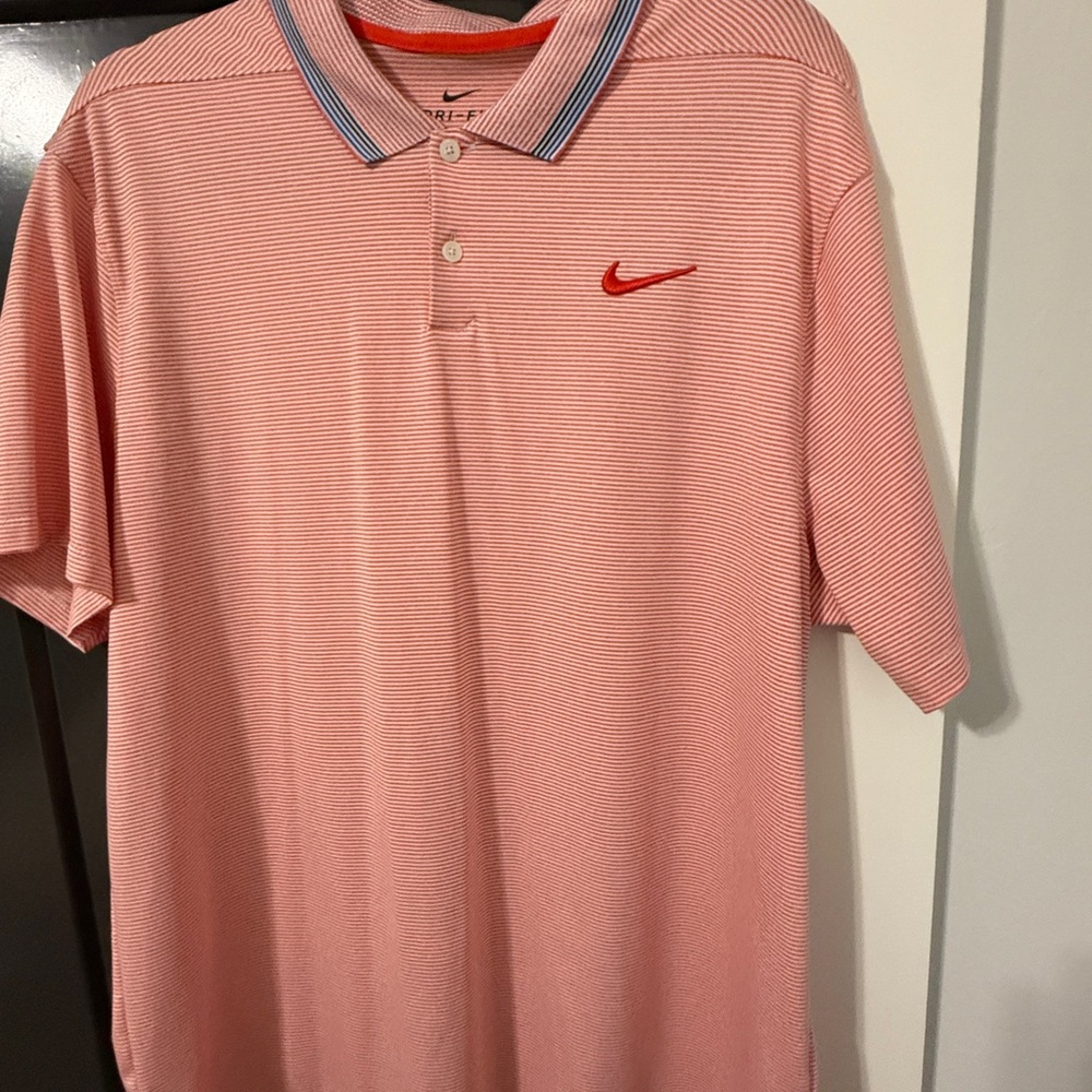 Nike Orange Polo Shirt Athletic Design